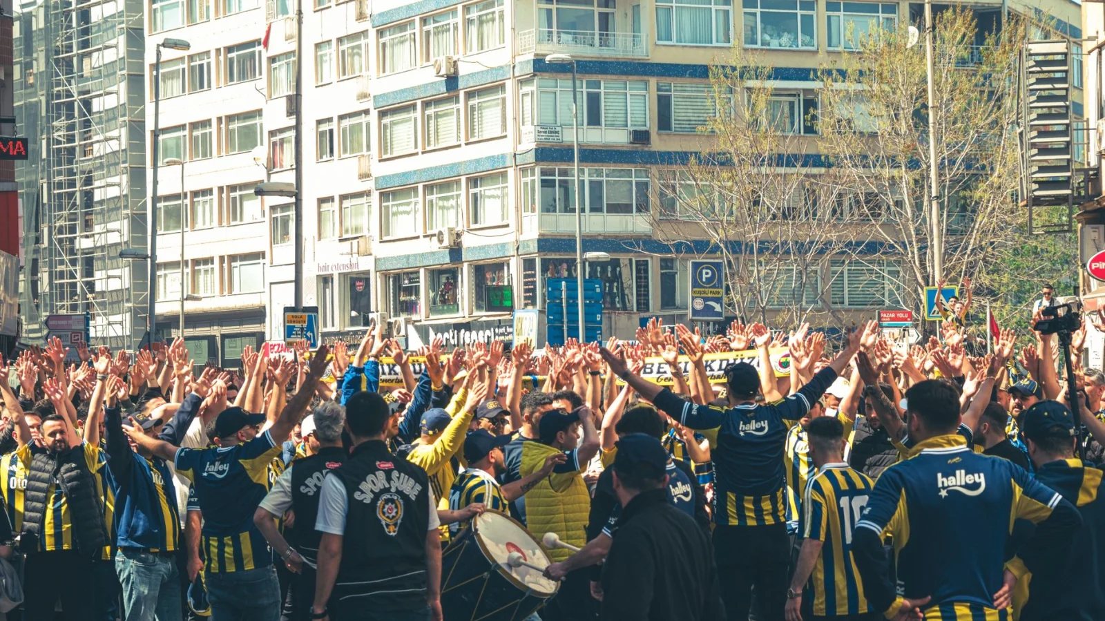 Mexican Fans' Riot Outside the English Hotel